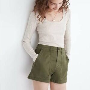 Madewell The Perfect Vintage Military Short in Palm Tree